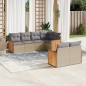 vidaXL 7-tlg. Garten-Sofagarnitur mit Kissen Beige Poly Rattan vidaXL 7-tlg. Garten-Sofagarnitur mit Kissen Beige Poly Rattan