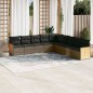 vidaXL 9-tlg. Garten-Sofagarnitur mit Kissen Grau Poly Rattan vidaXL 9-tlg. Garten-Sofagarnitur mit Kissen Grau Poly Rattan
