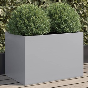 vidaXL Pflanzkübel Silbern 62x40x39 cm Verzinkter Stahl