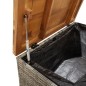 vidaXL Gartentruhe Grau 80x40x48 cm Poly Rattan Akazienholz vidaXL Gartentruhe Grau 80x40x48 cm Poly Rattan Akazienholz