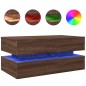 vidaXL Couchtisch mit LED-Leuchten Braun Eichen-Optik 90x50x40 cm vidaXL Couchtisch mit LED-Leuchten Braun Eichen-Optik 90x50x40 cm