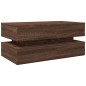 vidaXL Couchtisch mit LED-Leuchten Braun Eichen-Optik 90x50x40 cm vidaXL Couchtisch mit LED-Leuchten Braun Eichen-Optik 90x50x40 cm