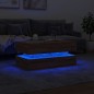 vidaXL Couchtisch mit LED-Leuchten Braun Eichen-Optik 90x50x40 cm vidaXL Couchtisch mit LED-Leuchten Braun Eichen-Optik 90x50x40 cm