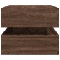 vidaXL Couchtisch mit LED-Leuchten Braun Eichen-Optik 90x50x40 cm vidaXL Couchtisch mit LED-Leuchten Braun Eichen-Optik 90x50x40 cm