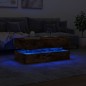 vidaXL Couchtisch mit LED-Leuchten Räuchereiche 90x50x40 cm vidaXL Couchtisch mit LED-Leuchten Räuchereiche 90x50x40 cm
