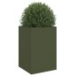 vidaXL Pflanzkübel Olivgrün 52x48x75 cm Stahl vidaXL Pflanzkübel Olivgrün 52x48x75 cm Stahl