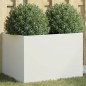 vidaXL Pflanzkübel Weiß 62x47x46 cm Stahl vidaXL Pflanzkübel Weiß 62x47x46 cm Stahl