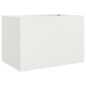 vidaXL Pflanzkübel Weiß 62x47x46 cm Stahl vidaXL Pflanzkübel Weiß 62x47x46 cm Stahl