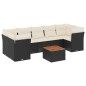 vidaXL 8-tlg. Garten-Sofagarnitur mit Kissen Schwarz Poly Rattan vidaXL 8-tlg. Garten-Sofagarnitur mit Kissen Schwarz Poly Rattan