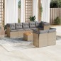 vidaXL 9-tlg. Garten-Sofagarnitur mit Kissen Beige Poly Rattan vidaXL 9-tlg. Garten-Sofagarnitur mit Kissen Beige Poly Rattan