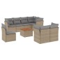 vidaXL 9-tlg. Garten-Sofagarnitur mit Kissen Beige Poly Rattan vidaXL 9-tlg. Garten-Sofagarnitur mit Kissen Beige Poly Rattan