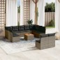 vidaXL 12-tlg. Garten-Sofagarnitur mit Kissen Grau Poly Rattan vidaXL 12-tlg. Garten-Sofagarnitur mit Kissen Grau Poly Rattan