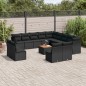 vidaXL 14-tlg. Garten-Sofagarnitur mit Kissen Schwarz Poly Rattan vidaXL 14-tlg. Garten-Sofagarnitur mit Kissen Schwarz Poly Rattan