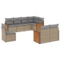 vidaXL 8-tlg. Garten-Sofagarnitur mit Kissen Beige Poly Rattan vidaXL 8-tlg. Garten-Sofagarnitur mit Kissen Beige Poly Rattan