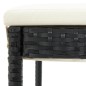 5-tlg. Gartenbar-Set mit Kissen Poly Rattan Schwarz 5-tlg. Gartenbar-Set mit Kissen Poly Rattan Schwarz