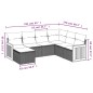 vidaXL 7-tlg. Garten-Sofagarnitur mit Kissen Schwarz Poly Rattan vidaXL 7-tlg. Garten-Sofagarnitur mit Kissen Schwarz Poly Rattan