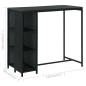 5-tlg. Gartenbar-Set mit Kissen Poly Rattan Schwarz 5-tlg. Gartenbar-Set mit Kissen Poly Rattan Schwarz