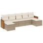 vidaXL 7-tlg. Garten-Sofagarnitur mit Kissen Beige Poly Rattan vidaXL 7-tlg. Garten-Sofagarnitur mit Kissen Beige Poly Rattan