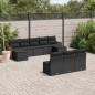 vidaXL 10-tlg. Garten-Sofagarnitur mit Kissen Schwarz Poly Rattan vidaXL 10-tlg. Garten-Sofagarnitur mit Kissen Schwarz Poly Rattan