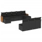 vidaXL 10-tlg. Garten-Sofagarnitur mit Kissen Schwarz Poly Rattan vidaXL 10-tlg. Garten-Sofagarnitur mit Kissen Schwarz Poly Rattan