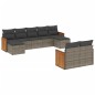 vidaXL 9-tlg. Garten-Sofagarnitur mit Kissen Grau Poly Rattan vidaXL 9-tlg. Garten-Sofagarnitur mit Kissen Grau Poly Rattan
