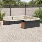 vidaXL 11-tlg. Garten-Sofagarnitur mit Kissen Schwarz Poly Rattan vidaXL 11-tlg. Garten-Sofagarnitur mit Kissen Schwarz Poly Rattan