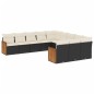 vidaXL 11-tlg. Garten-Sofagarnitur mit Kissen Schwarz Poly Rattan vidaXL 11-tlg. Garten-Sofagarnitur mit Kissen Schwarz Poly Rattan