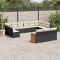 vidaXL 13-tlg. Garten-Sofagarnitur mit Kissen Schwarz Poly Rattan vidaXL 13-tlg. Garten-Sofagarnitur mit Kissen Schwarz Poly Rattan