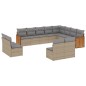 vidaXL 12-tlg. Garten-Sofagarnitur mit Kissen Beige Poly Rattan vidaXL 12-tlg. Garten-Sofagarnitur mit Kissen Beige Poly Rattan