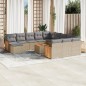 vidaXL 13-tlg. Garten-Sofagarnitur mit Kissen Beige Poly Rattan vidaXL 13-tlg. Garten-Sofagarnitur mit Kissen Beige Poly Rattan
