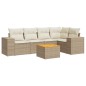 vidaXL 6-tlg. Garten-Sofagarnitur mit Kissen Beige Poly Rattan vidaXL 6-tlg. Garten-Sofagarnitur mit Kissen Beige Poly Rattan