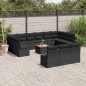 vidaXL 14-tlg. Garten-Sofagarnitur mit Kissen Schwarz Poly Rattan vidaXL 14-tlg. Garten-Sofagarnitur mit Kissen Schwarz Poly Rattan