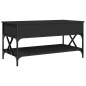 vidaXL Couchtisch Schwarz 100x50x50 cm Holzwerkstoff und Metall vidaXL Couchtisch Schwarz 100x50x50 cm Holzwerkstoff und Metall