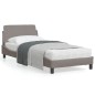 vidaXL Bettgestell mit Kopfteil Taupe 80x200 cm Stoff vidaXL Bettgestell mit Kopfteil Taupe 80x200 cm Stoff
