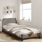 vidaXL Bettgestell mit Kopfteil Taupe 80x200 cm Stoff vidaXL Bettgestell mit Kopfteil Taupe 80x200 cm Stoff