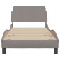 vidaXL Bettgestell mit Kopfteil Taupe 80x200 cm Stoff vidaXL Bettgestell mit Kopfteil Taupe 80x200 cm Stoff
