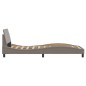 vidaXL Bettgestell mit Kopfteil Taupe 80x200 cm Stoff vidaXL Bettgestell mit Kopfteil Taupe 80x200 cm Stoff