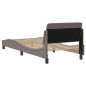 vidaXL Bettgestell mit Kopfteil Taupe 80x200 cm Stoff vidaXL Bettgestell mit Kopfteil Taupe 80x200 cm Stoff