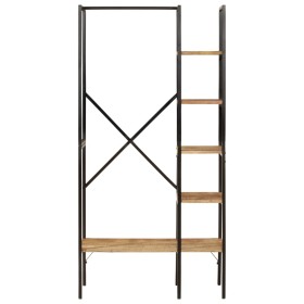 vidaXL Kleiderständer mit Ablagen 90x40x190 cm Massivholz Mango Eisen