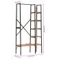 vidaXL Kleiderständer mit Ablagen 90x40x190 cm Massivholz Mango Eisen vidaXL Kleiderständer mit Ablagen 90x40x190 cm Massivholz Mango Eisen