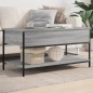 vidaXL Couchtisch Grau Sonoma 100x50x50 cm Holzwerkstoff und Metall vidaXL Couchtisch Grau Sonoma 100x50x50 cm Holzwerkstoff und Metall