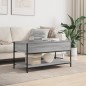 vidaXL Couchtisch Grau Sonoma 100x50x50 cm Holzwerkstoff und Metall vidaXL Couchtisch Grau Sonoma 100x50x50 cm Holzwerkstoff und Metall