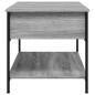vidaXL Couchtisch Grau Sonoma 100x50x50 cm Holzwerkstoff und Metall vidaXL Couchtisch Grau Sonoma 100x50x50 cm Holzwerkstoff und Metall