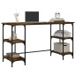 vidaXL Schreibtisch Räuchereiche 140x50x75 cm Metall Holzwerkstoff vidaXL Schreibtisch Räuchereiche 140x50x75 cm Metall Holzwerkstoff