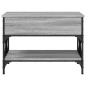 vidaXL Couchtisch Grau Sonoma 70x50x50 cm Holzwerkstoff und Metall vidaXL Couchtisch Grau Sonoma 70x50x50 cm Holzwerkstoff und Metall