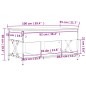 vidaXL Couchtisch Sonoma-Eiche 100x55x50 cm Holzwerkstoff und Metall vidaXL Couchtisch Sonoma-Eiche 100x55x50 cm Holzwerkstoff und Metall