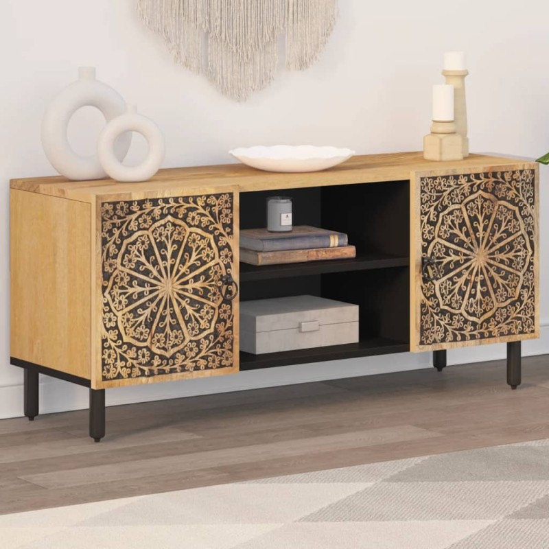 vidaXL TV-Schrank 105x33x46 cm Massivholz Mango vidaXL TV-Schrank 105x33x46 cm Massivholz Mango