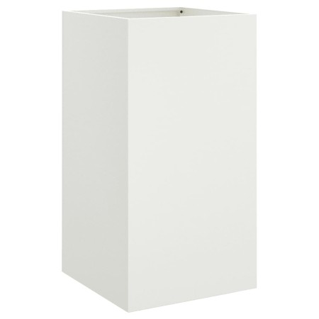 vidaXL Pflanzkübel Weiß 42x38x75 cm Stahl