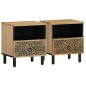 vidaXL Nachttische 2 Stk. 40x33x46 cm Massivholz Mango vidaXL Nachttische 2 Stk. 40x33x46 cm Massivholz Mango