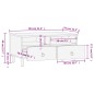 vidaXL Couchtisch 80x54x40 cm Massivholz Mango vidaXL Couchtisch 80x54x40 cm Massivholz Mango